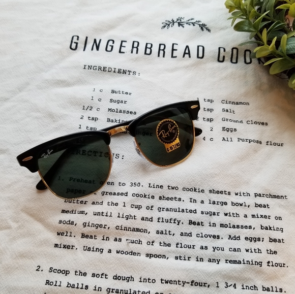 Black Ray Ban Clubmaster Sunglasses NWT Authentic - Picture 6 of 6